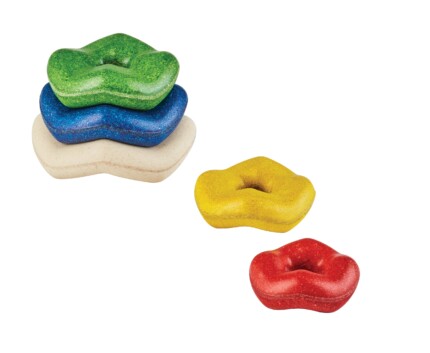 PlanToys Wave Stacker – Open-Ended Stacking Toy, Stack Vertically, Horizontally or Upside Down, No Rod Required - view 2