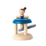 PlanToys Jumping Gymnast – Press-the-Base Spring-Up Gymnast Toy for Babies, Ages 1+ - view 3