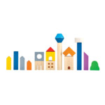 PlanToys CityScape Blocks – City-Inspired Wooden Building Blocks for Building Urban Landscapes for Toddlers - view 3