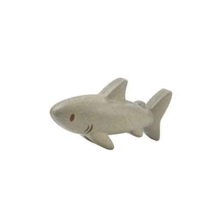 PlanToys Shark – Wooden Shark Animal Figure in Sustainable Rubberwood, Ocean Animal Collection, Ages 1+