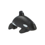 PlanToys Orca – Wooden Orca Whale Animal Figure in Sustainable Rubberwood, Ocean Animal Collection, Ages 1+ - view 2