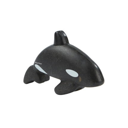 PlanToys Orca – Wooden Orca Whale Animal Figure in Sustainable Rubberwood, Ocean Animal Collection, Ages 1+ - view 2