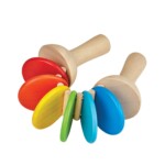 PlanToys Clatter – Wooden Clatter Musical Toy in Sustainable Rubberwood for Babies and Toddlers, Ages 1+