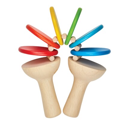 PlanToys Clatter – Wooden Clatter Musical Toy in Sustainable Rubberwood for Babies and Toddlers, Ages 1+ - view 2
