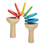 PlanToys Clatter – Wooden Clatter Musical Toy in Sustainable Rubberwood for Babies and Toddlers, Ages 1+ - view 3
