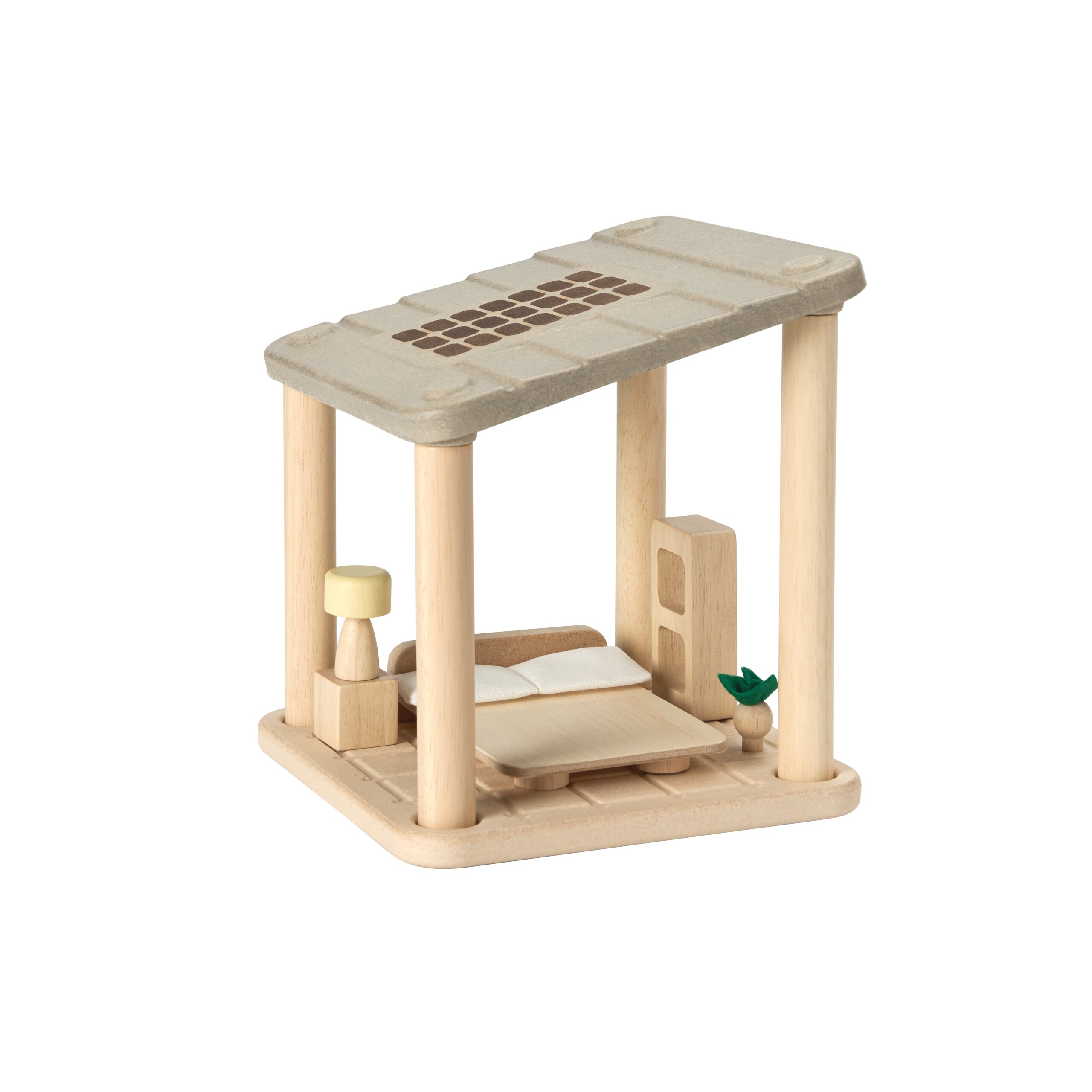 Copyof7613-Packshot-02.jpg PlanToys PlanSpace Bedroom – Modular Dollhouse Room for Dolls and Figures, Beige