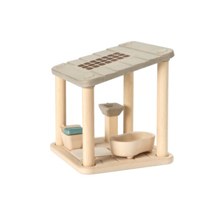 PlanToys PlanSpace Bathroom – Modular Dollhouse Bathroom Set for Dolls and Figurines, Connects with Other PlanSpace Sets
