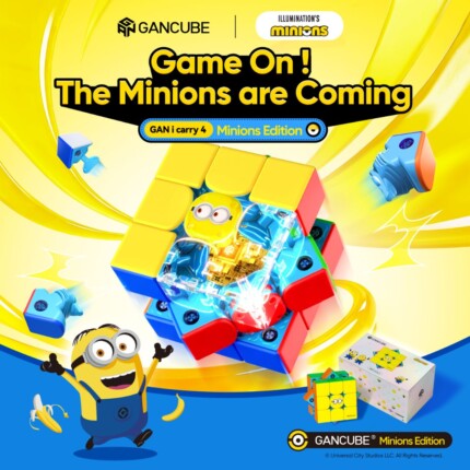 GAN i Carry 4 Minions Edition Smart Speedcube – Blue and Yellow Matte Finish for Beginners and Advanced Cubers - view 2
