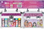 Townley Girl Disney Princess 4-Pack Lip Balm Set with Mini Train Case – Watermelon, Bubble Gum, Strawberry, Blueberry, Ages 3