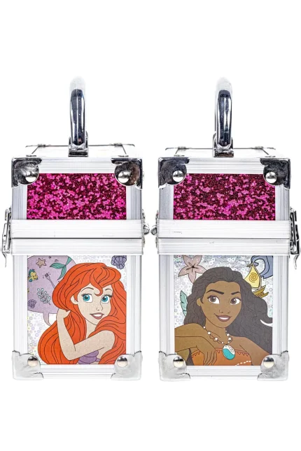 Townley Girl Disney Princess Lip Set with Mini Train Cosmetic Case – 2 Lip Balms, 2 Lip Glosses, 4-Well Compact, Ages 3+ - vi