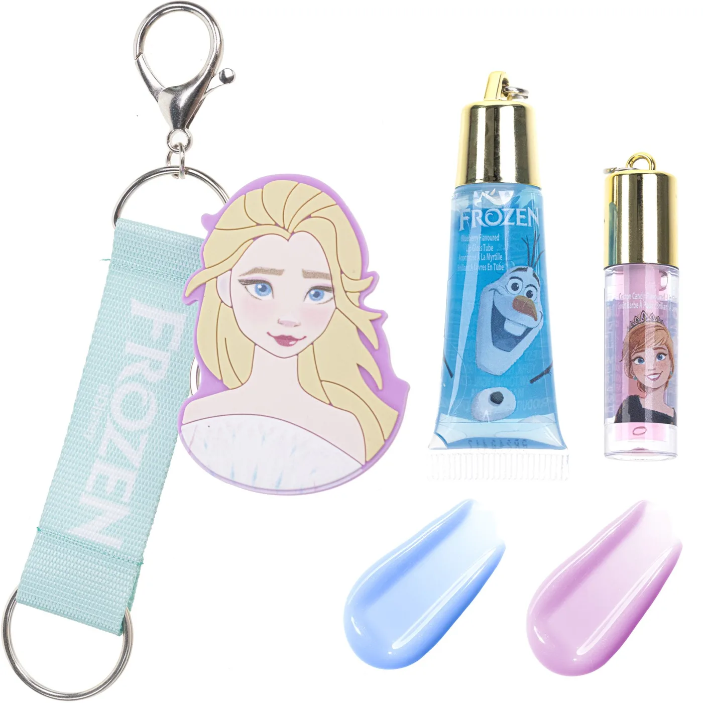 FZ4480GG_4.webp Townley Girl Frozen Lip Gloss Set with Elsa Keychain – 2 Translucent Glosses, Blueberry and Cotton Candy, Ages 3+ - view 15