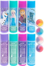 Townley Girl Disney Frozen 4-Pack Swirl Lip Balm Set with Shaped Tin – Bubble Gum, Watermelon, Grape, Raspberry, Ages 3+ - vi