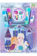 Townley Girl Disney Frozen 4-Pack Swirl Lip Balm Set with Shaped Tin – Bubble Gum, Watermelon, Grape, Raspberry, Ages 3+ - vi