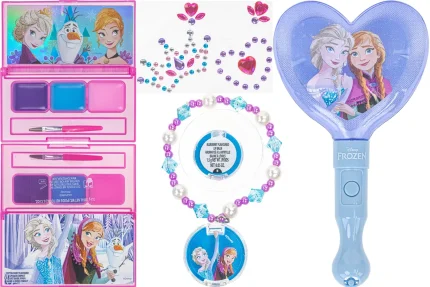 Townley Girl Frozen Lip Balm Set with Light-Up Mirror, Bracelet and Gemstone Body Stickers for Girls, Ages 3+ - view 2