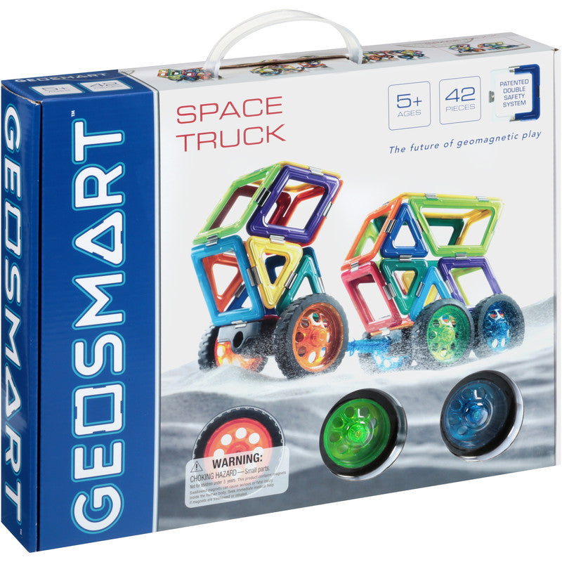 GEO301_4.jpg GeoSmart Space Truck – 43 Piece Magnetic Construction Set to Build Space Vehicles with Trailers and Six Wheels