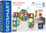 GeoSmart GeoSpace Station – 70-Piece Magnetic Construction Set with Lights and Spinner for Kids