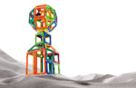 GeoSmart GeoSpace Station – 70-Piece Magnetic Construction Set with Lights and Spinner for Kids - view 4