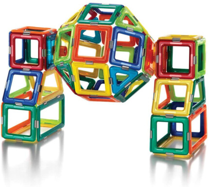 GeoSmart GeoSpace Station – 70-Piece Magnetic Construction Set with Lights and Spinner for Kids - view 2