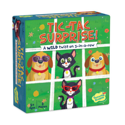 Peaceable Kingdom Tic-Tac Surprise! Cats and Dogs – Tic Tac Toe Game with Wild Cards for Kids, Ages 5+ - view 2