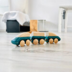PlanToys Hybrid Train – Electric Magnetic Toy Train in Solid Wood and PlanWood for Toddlers - view 2