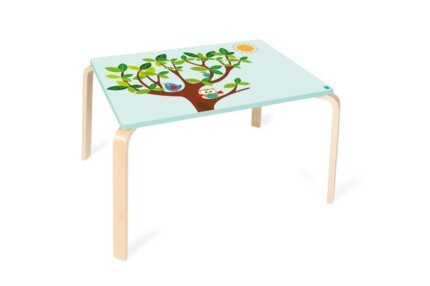 Scratch Europe Table Owl Lou – Children’s Tree with Owl Table, Colourful Kids Table, Ages 3+