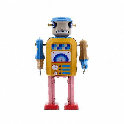 Mr & Mrs Tin Electrobot Collectors Item – Collectible Robot Figure Limited to 2000 Pieces Worldwide, Approx. 15 cm High, Ages