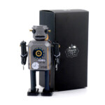 Mr & Mrs Tin Timebot Collectors Item – Collectible Robot Figure Limited to 2000 Pieces Worldwide, Approx. 15 cm High, Ages 3+