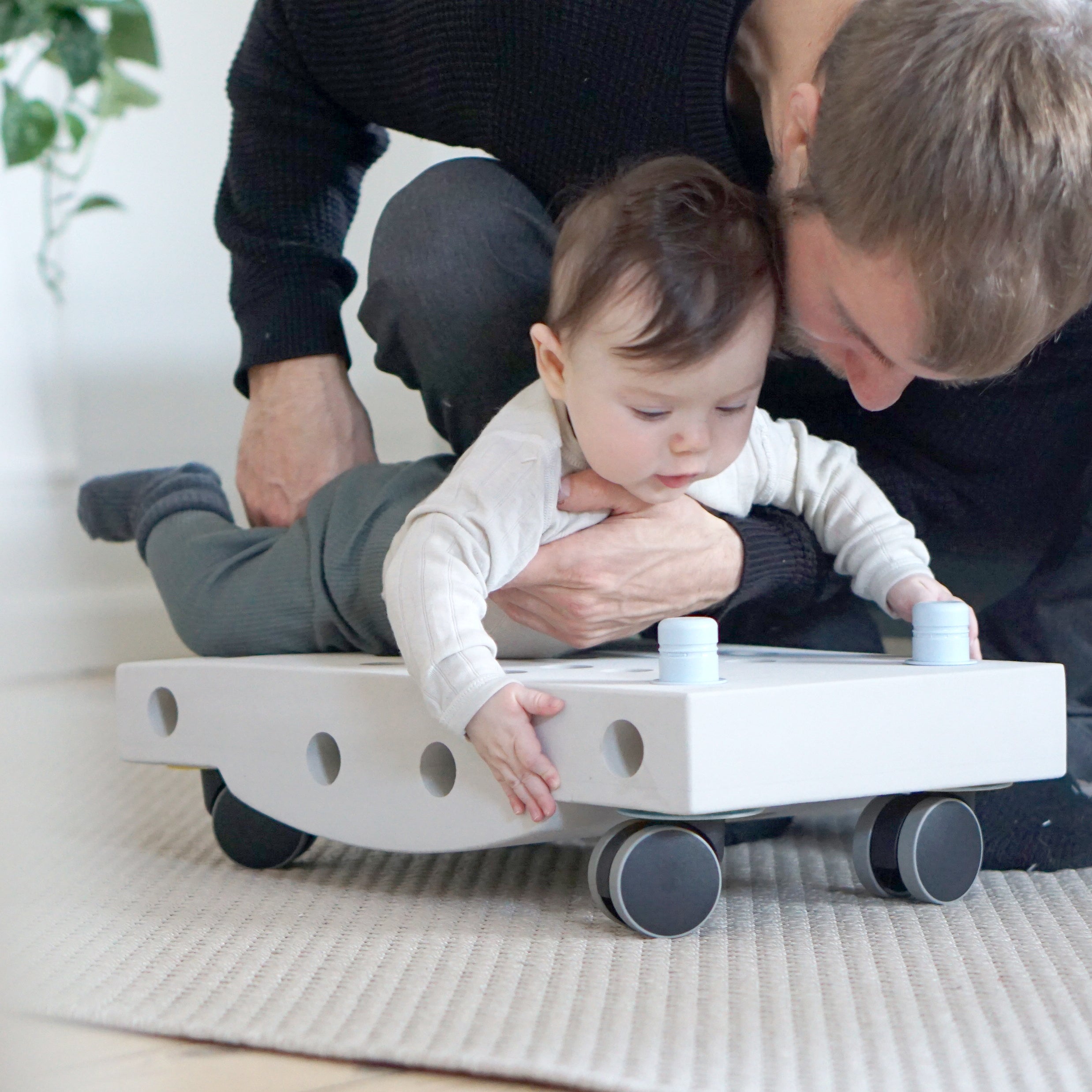 MODU-CUY9.jpg MODU Curiosity Kit (Small) – Blue – Starter Kit of Modular Building Blocks to Balance, Wobble, Jump and Ride, for Babies and
