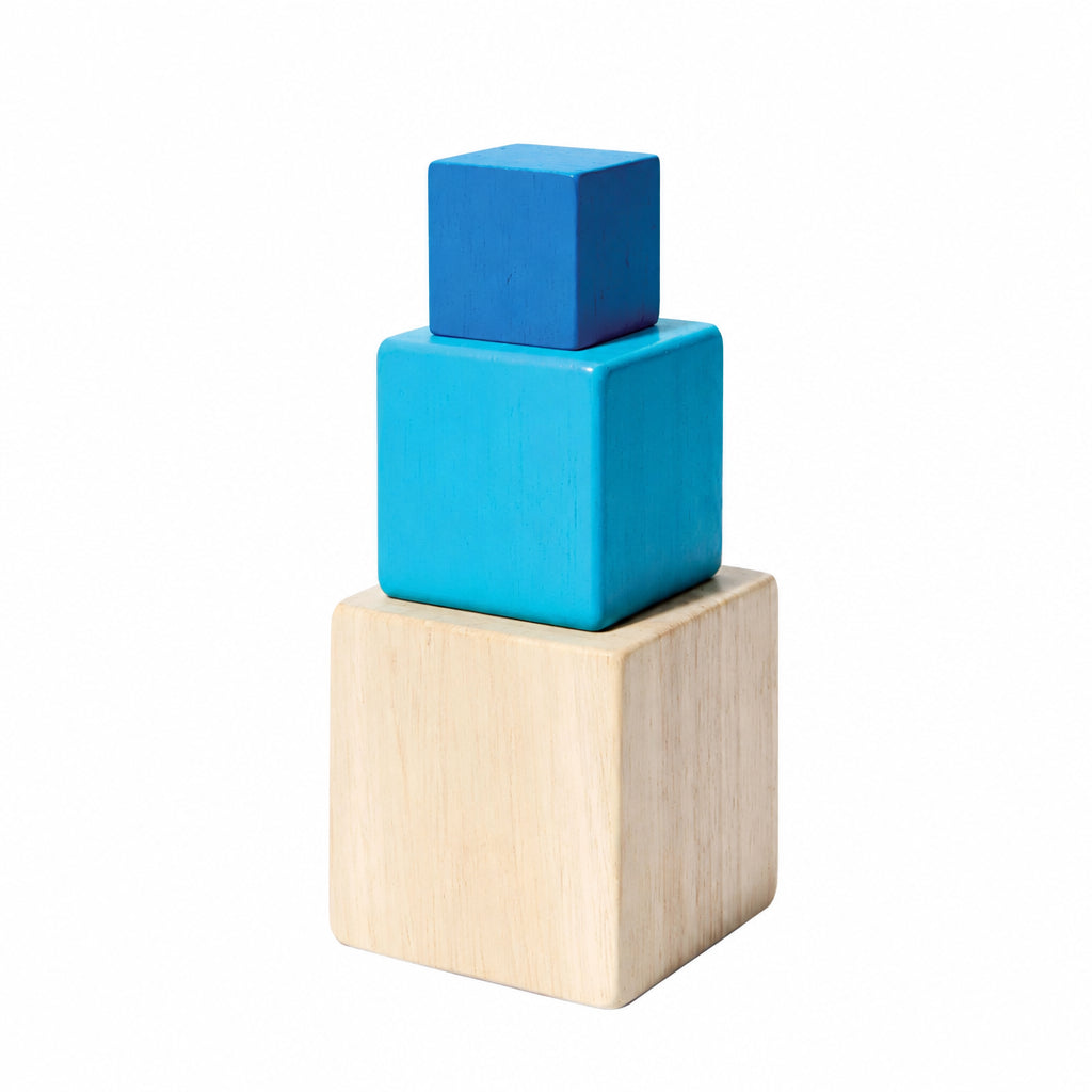 NESTINBOXES.jpg PlanToys Nesting Boxes – Two-Tone Nesting Blocks with Natural Wood Block for Toddlers, Blue and Beige