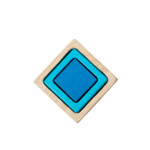 PlanToys Nesting Boxes – Two-Tone Nesting Blocks with Natural Wood Block for Toddlers, Blue and Beige - view 4