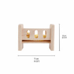 PlanToys Nursery – Dollhouse Nursery Furniture Set with Crib, Mobile, High Chair, Stroller, Drawer Chest and Baby - view 3