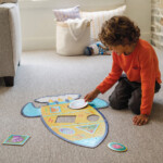 Peaceable Kingdom Floor Puzzle Rocket – Extra-Large Foil-Accented Puzzle, Approx. 2 x 3 Feet, Thick Pieces for Preschoolers -