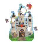 Peaceable Kingdom Floor Puzzle Castle – Shimmery Puzzle with Large Pieces, 5 Special-Shaped Pieces and Storage Box, Ages 5+