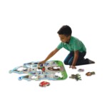 Peaceable Kingdom Floor Puzzle Castle – Shimmery Puzzle with Large Pieces, 5 Special-Shaped Pieces and Storage Box, Ages 5+ -