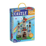 Peaceable Kingdom Floor Puzzle Castle – Shimmery Puzzle with Large Pieces, 5 Special-Shaped Pieces and Storage Box, Ages 5+ -