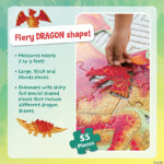Peaceable Kingdom Floor Puzzle Dragon – Giant Dragon Jigsaw Puzzle About 3 Feet Wide with Corded Carry Box for Kids - view 4
