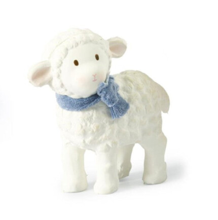 Lila & Lucas Lamb Collection Lucas Natural Rubber Toy – Blue, for Babies, Ages 0+
