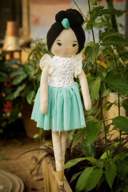 Grand Jete Prima Ballerina Yuan Doll – Handmade Cotton Ballet Doll for Kids, Natural and Sustainable Materials - view 2
