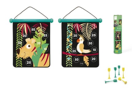 Scratch Europe Magnetic Darts Medium Tropical Jungle – Magnetic Dart Board Game for Kids, Ages 5+