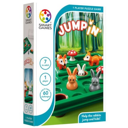 Smart Games Jump In – Travel Board Game with 60 Challenges and Portable Carrying Case