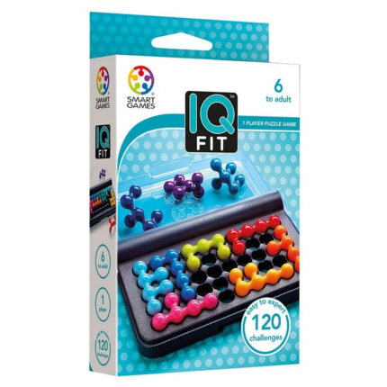 Smart Games IQ Fit – Pocket Puzzle Game with 3D Pieces that Form a Flat 2D Image