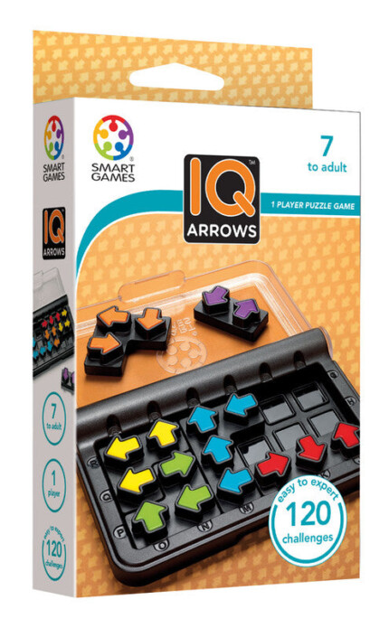Smart Games IQ Arrows – Pocket Puzzle Board Game with 120 Challenges
