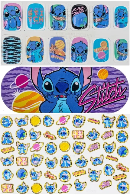Townley Girl Stitch 66-Piece Nail Art Set – Press-On Nails, Nail Stickers and Nail File for Girls, Ages 6+ - view 2