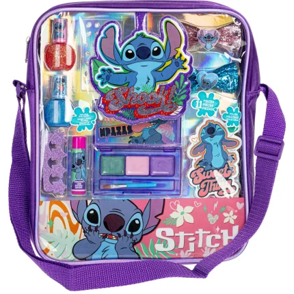 Townley Girl Stitch Cosmetic Gift Bag Set – Hair Bows, Lip Glosses, Nail Polishes and Shoulder Bag for Girls, Ages 3+ - view 