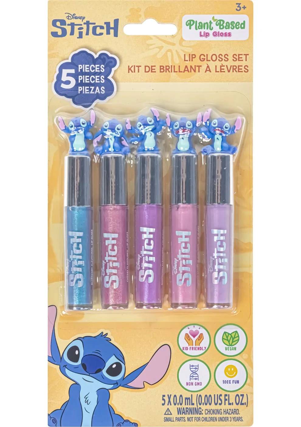 SI0125GG_1.webp Townley Girl Stitch 5-Pack Kids Lip Gloss Set with 3D Toppers – Shimmery Flavoured Glosses for Girls, Ages 3+ - view 12