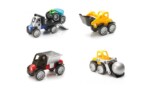 SmartMax Power Vehicles – Magnetic Building Toy Set with Digger, Tow Truck, Fire Engine and Fork Lift for Kids - view 2