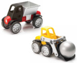 SmartMax Power Vehicles – Magnetic Building Toy Set with Digger, Tow Truck, Fire Engine and Fork Lift for Kids - view 4