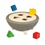 PlanToys Shape Sorting Bowl – Shape Sorter Toy with 4 Colorful Geometric Shapes for Toddlers