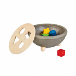 PlanToys Shape Sorting Bowl – Shape Sorter Toy with 4 Colorful Geometric Shapes for Toddlers - view 2
