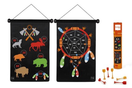 Scratch Europe Magnetic Darts Indian – Medium Magnetic Dart Board Game with Safe Plastic Darts for Kids